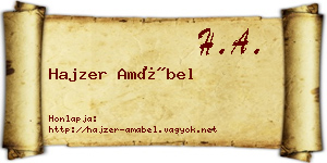 Hajzer Amábel névjegykártya